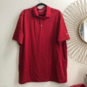 Nike Golf Polo Shirt Tour Performance Red l DRI-FIT Men XL
Measurement in pics